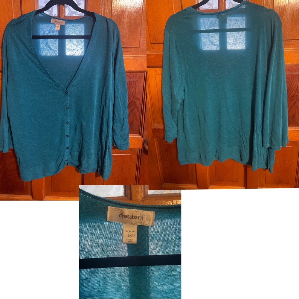 Teal Button-Up Cardigan